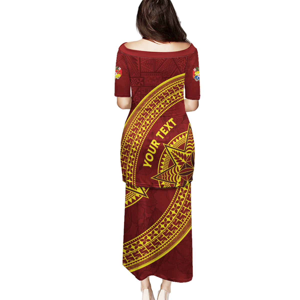Tonga High School Family Matching Puletasi and Hawaiian Shirt THS Anniversary Ngatu Motif LT7 - Polynesian Pride