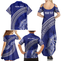 Tupou College Toloa Family Matching Summer Maxi Dress and Hawaiian Shirt Ngatu Tapa Mix Style LT7 - Polynesian Pride