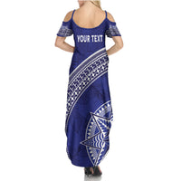 Tupou College Toloa Family Matching Summer Maxi Dress and Hawaiian Shirt Ngatu Tapa Mix Style LT7 - Polynesian Pride
