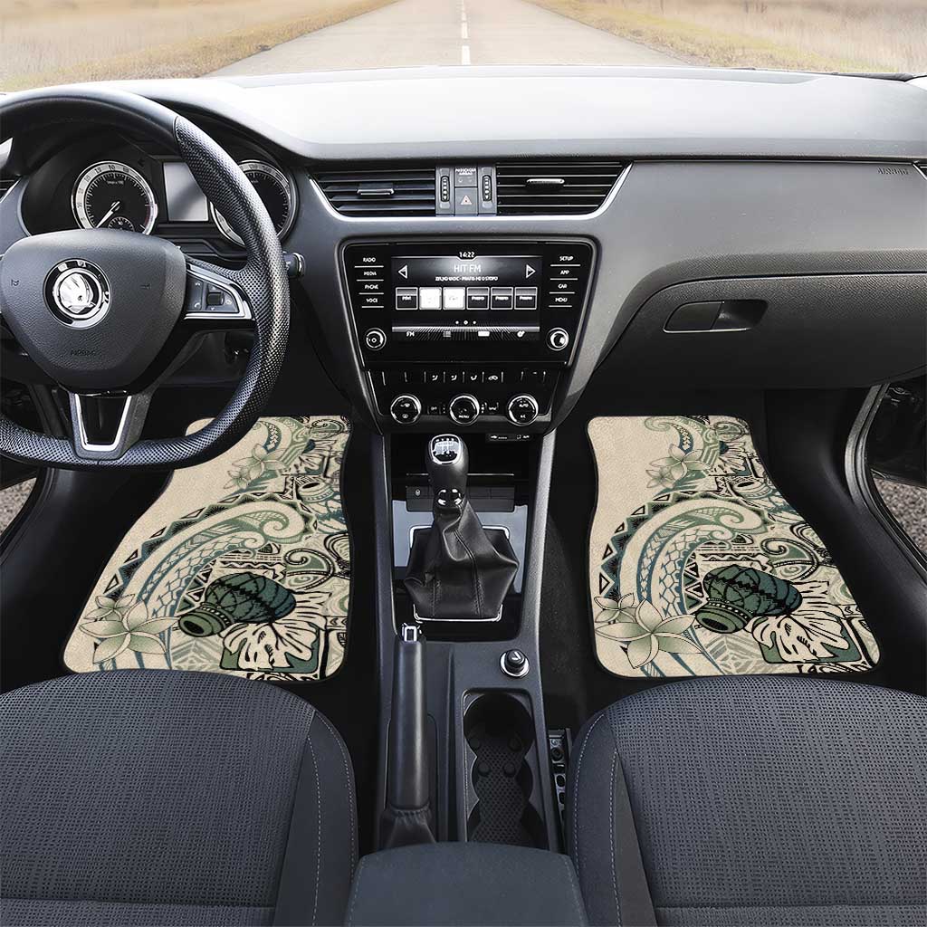 Aloha Hawaii Tapa Car Mats Summer Green Hawaiian Ipu - Polynesian Pride