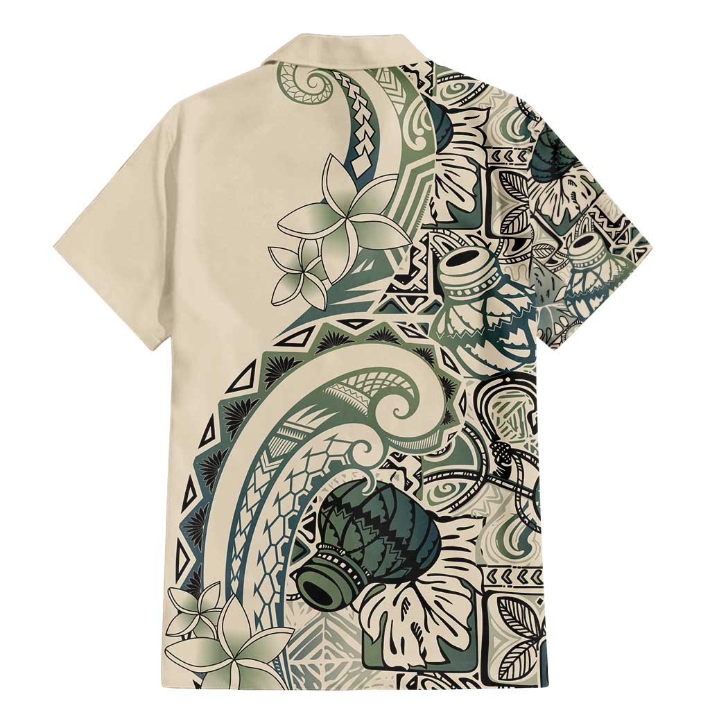 Aloha Hawaii Tapa Family Matching Mermaid Dress and Hawaiian Shirt Summer Green Hawaiian Ipu LT7 - Polynesian Pride