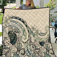Aloha Hawaii Tapa Quilt Summer Green Hawaiian Ipu LT7 Emerald - Polynesian Pride