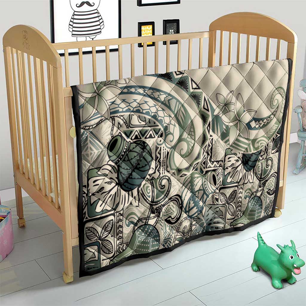 Aloha Hawaii Tapa Quilt Summer Green Hawaiian Ipu LT7 - Polynesian Pride