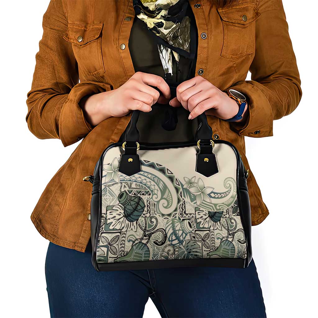 Aloha Hawaii Tapa Shoulder Handbag Summer Green Hawaiian Ipu - Polynesian Pride