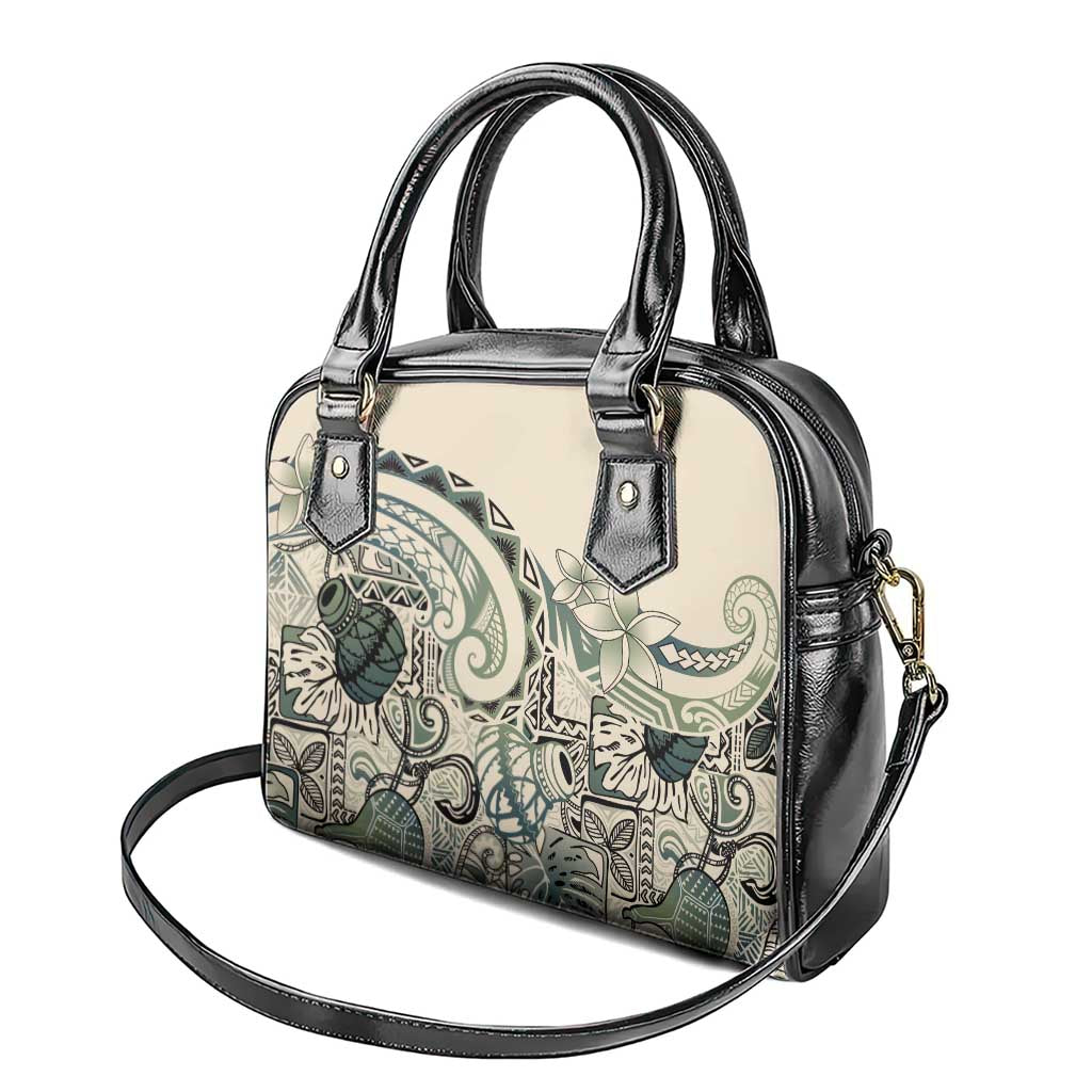 Aloha Hawaii Tapa Shoulder Handbag Summer Green Hawaiian Ipu - Polynesian Pride