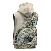 Aloha Hawaii Tapa Sleeveless Zip Hoodie Summer Green Hawaiian Ipu LT7