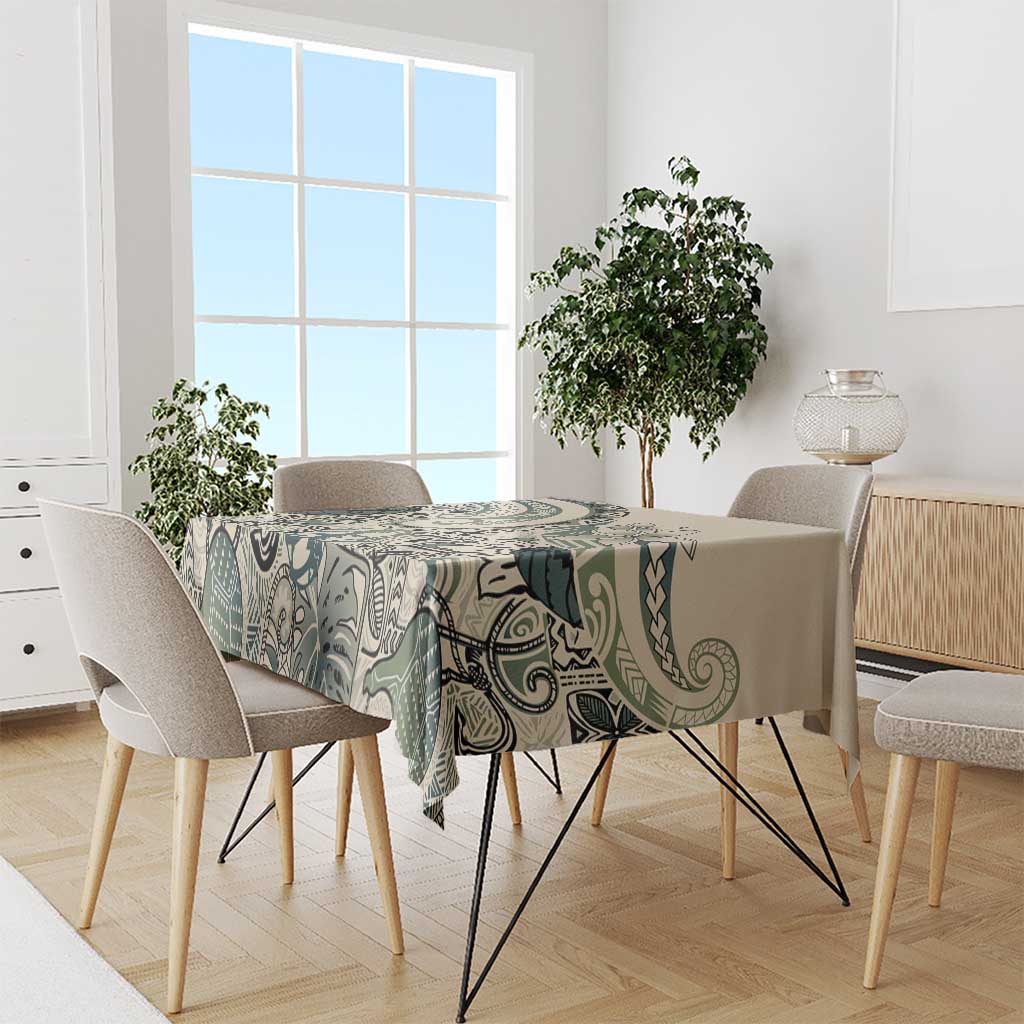 Aloha Hawaii Tapa Tablecloth Summer Green Hawaiian Ipu - Polynesian Pride