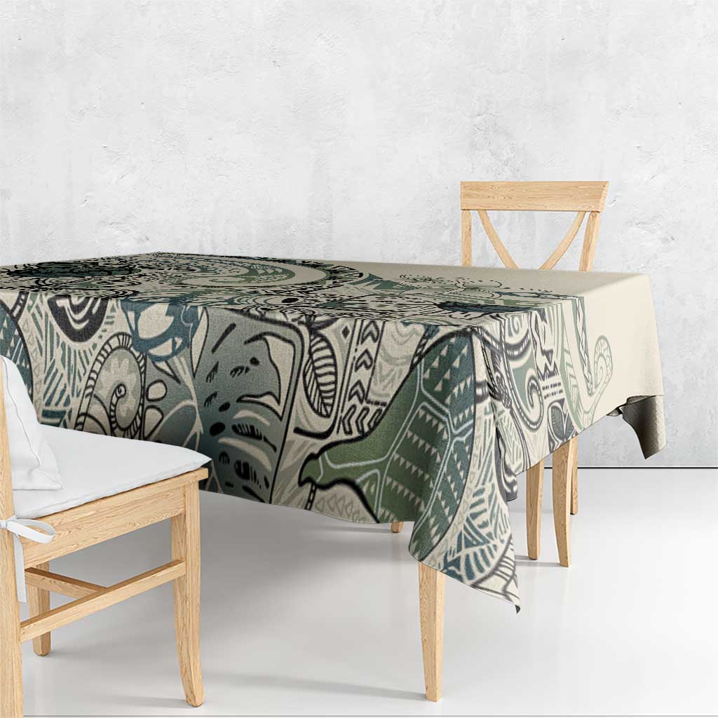 Aloha Hawaii Tapa Tablecloth Summer Green Hawaiian Ipu - Polynesian Pride