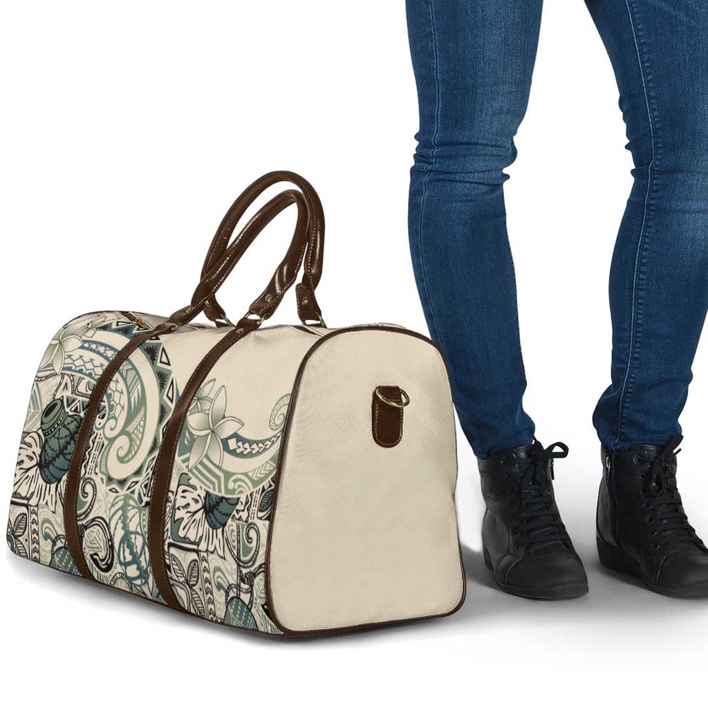 Aloha Hawaii Tapa Travel Bag Summer Green Hawaiian Ipu - Polynesian Pride