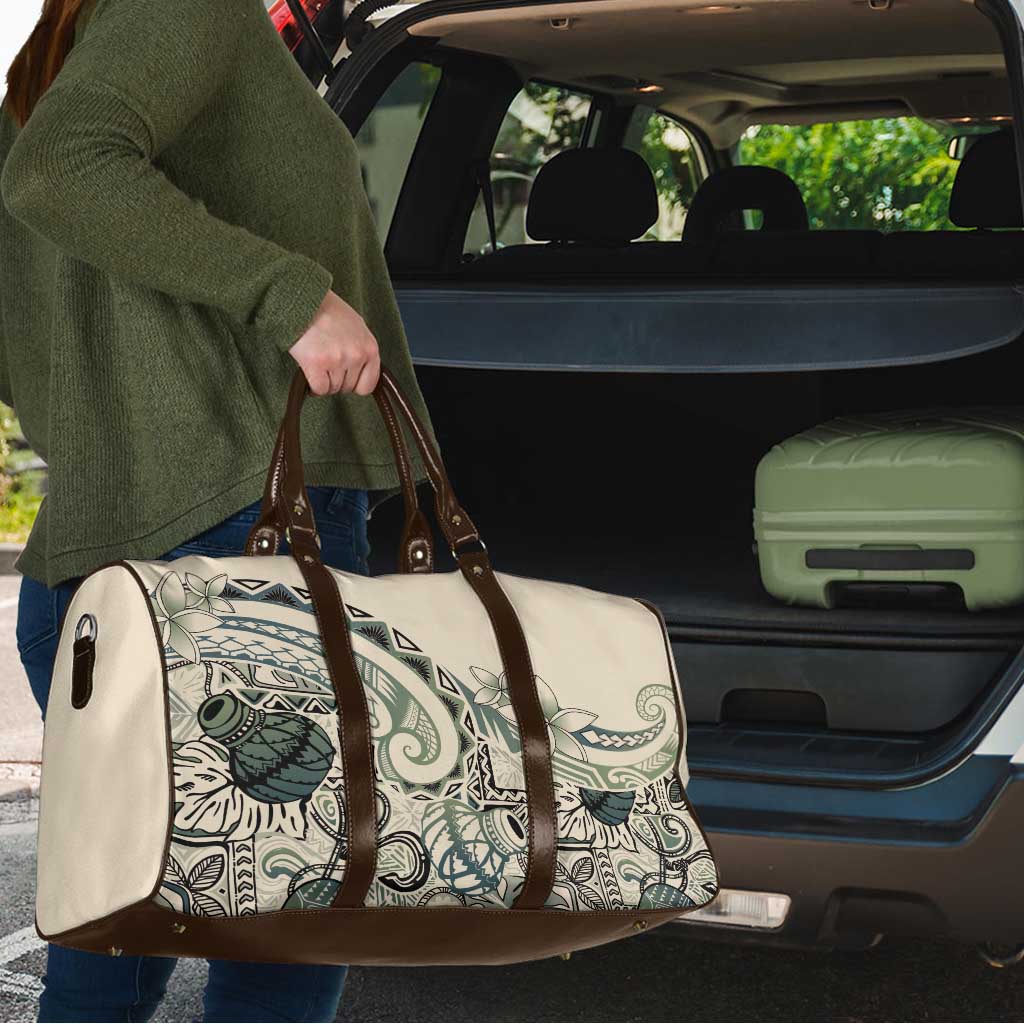 Aloha Hawaii Tapa Travel Bag Summer Green Hawaiian Ipu - Polynesian Pride