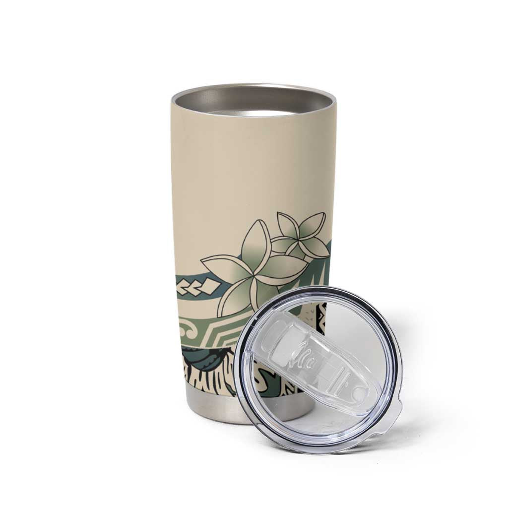 Aloha Hawaii Tapa Tumbler Cup Summer Green Hawaiian Ipu - Polynesian Pride