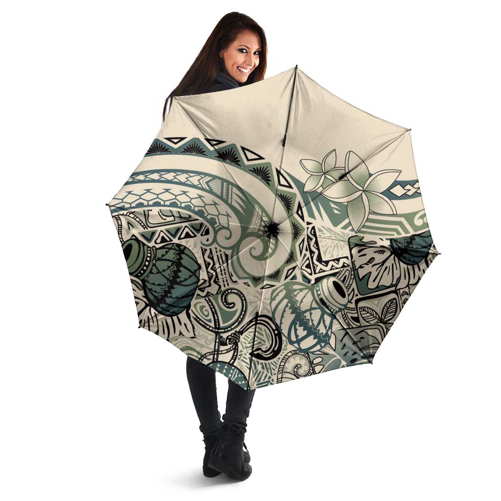 Aloha Hawaii Tapa Umbrella Summer Green Hawaiian Ipu LT7 - Polynesian Pride