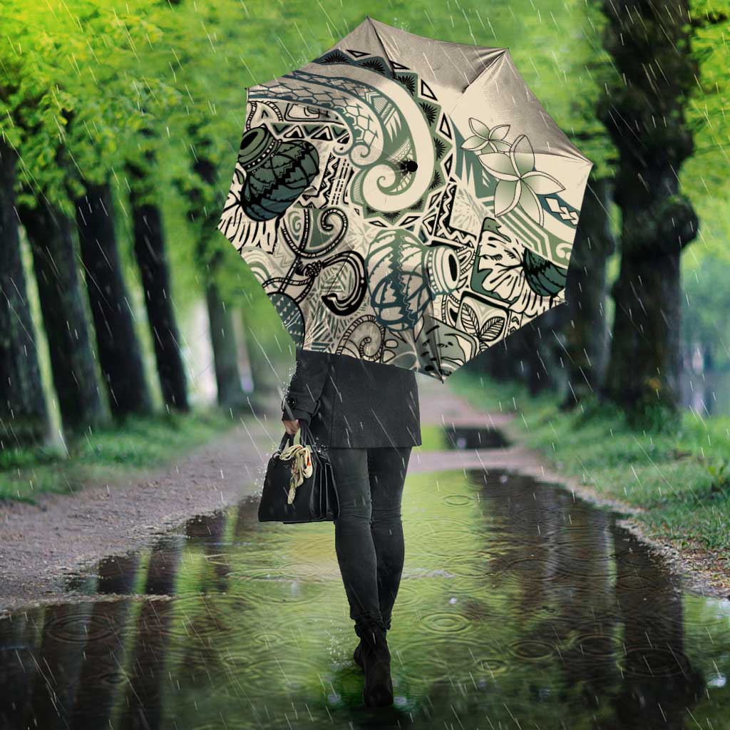 Aloha Hawaii Tapa Umbrella Summer Green Hawaiian Ipu LT7 - Polynesian Pride