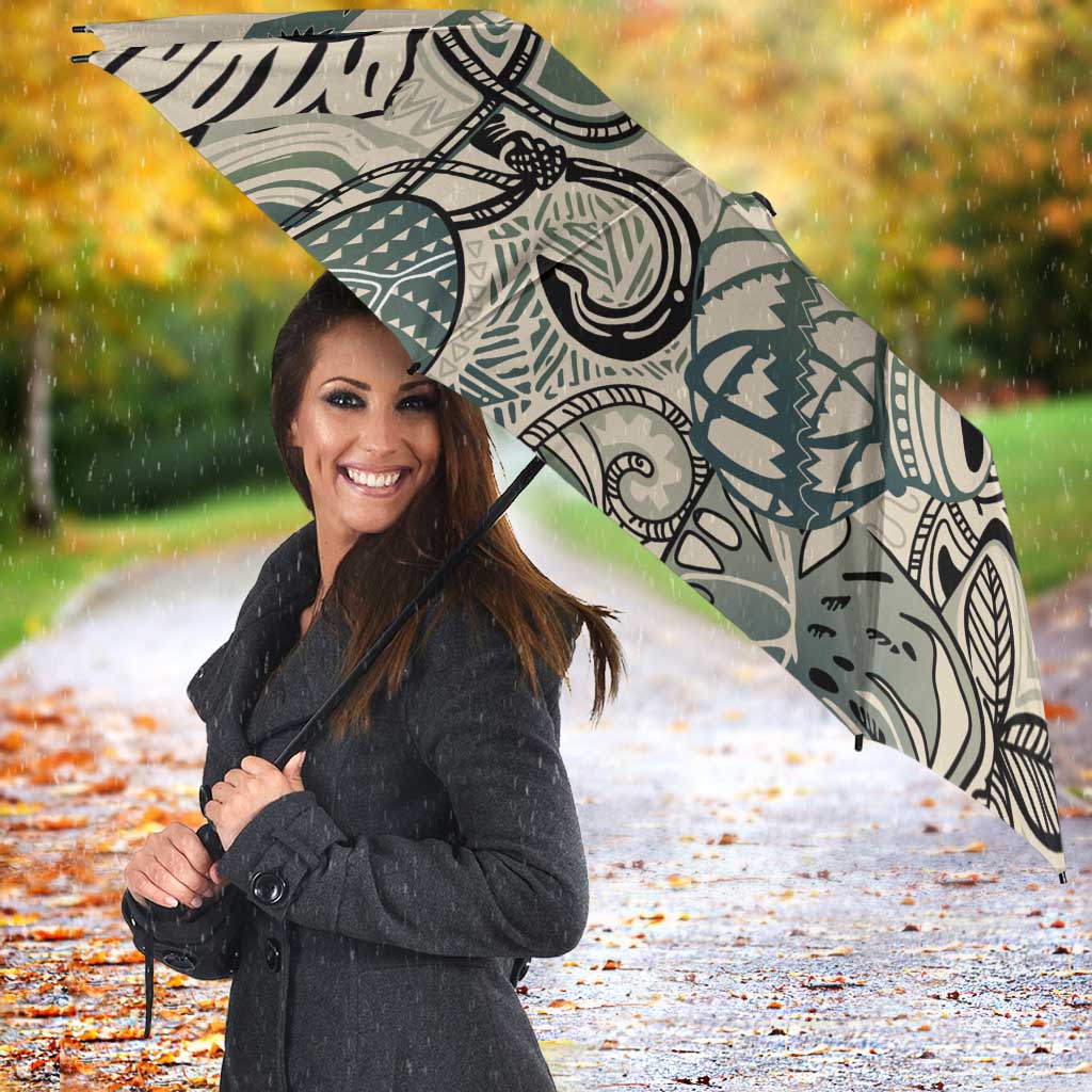 Aloha Hawaii Tapa Umbrella Summer Green Hawaiian Ipu LT7 - Polynesian Pride