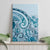 Aloha Hawaii Tapa Canvas Wall Art Cool Turquoise Hawaiian Ipu - Polynesian Pride