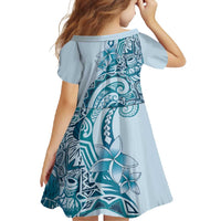 Aloha Hawaii Tapa Family Matching Off Shoulder Maxi Dress and Hawaiian Shirt Cool Turquoise Hawaiian Ipu LT7 - Polynesian Pride