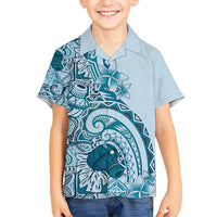 Aloha Hawaii Tapa Hawaiian Shirt Cool Turquoise Hawaiian Ipu - Polynesian Pride