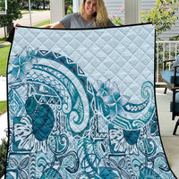 Aloha Hawaii Tapa Quilt Cool Turquoise Hawaiian Ipu LT7 Turquoise - Polynesian Pride