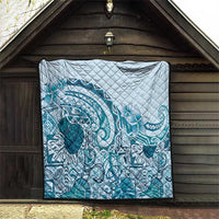 Aloha Hawaii Tapa Quilt Cool Turquoise Hawaiian Ipu LT7 - Polynesian Pride