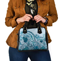 Aloha Hawaii Tapa Shoulder Handbag Cool Turquoise Hawaiian Ipu - Polynesian Pride