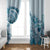 Aloha Hawaii Tapa Window Curtain Cool Turquoise Hawaiian Ipu - Polynesian Pride