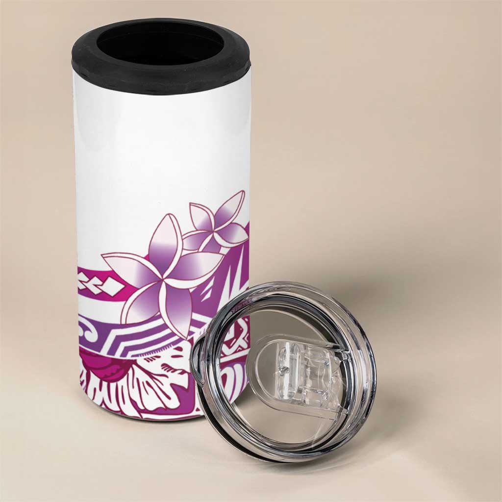 Aloha Hawaii Tapa 4 in 1 Can Cooler Tumbler Vibrant Fuchsia Hawaiian Ipu LT7 - Polynesian Pride