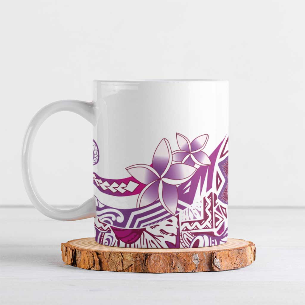 Aloha Hawaii Tapa Ceramic Mug Vibrant Fuchsia Hawaiian Ipu LT7 Fuchsia - Polynesian Pride