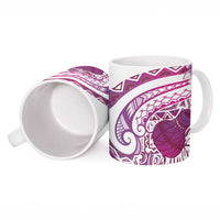 Aloha Hawaii Tapa Ceramic Mug Vibrant Fuchsia Hawaiian Ipu LT7 - Polynesian Pride