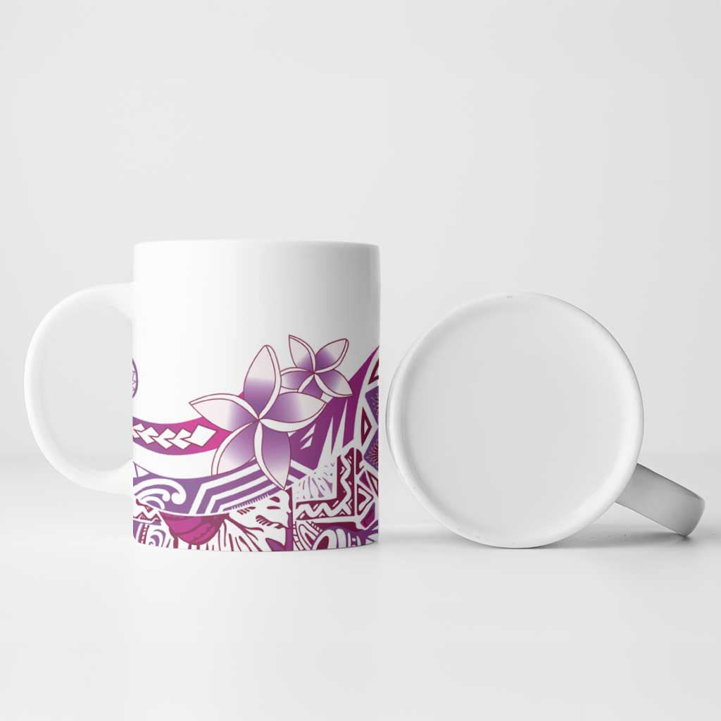 Aloha Hawaii Tapa Ceramic Mug Vibrant Fuchsia Hawaiian Ipu LT7 - Polynesian Pride