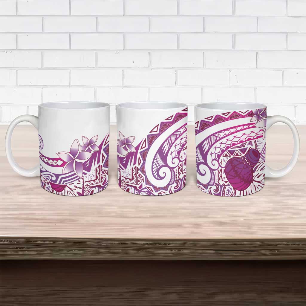Aloha Hawaii Tapa Ceramic Mug Vibrant Fuchsia Hawaiian Ipu LT7 - Polynesian Pride