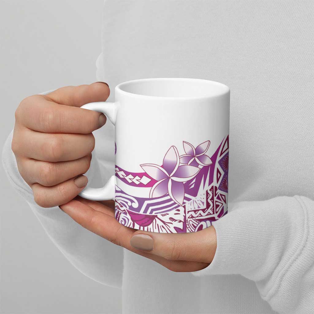 Aloha Hawaii Tapa Ceramic Mug Vibrant Fuchsia Hawaiian Ipu LT7 - Polynesian Pride