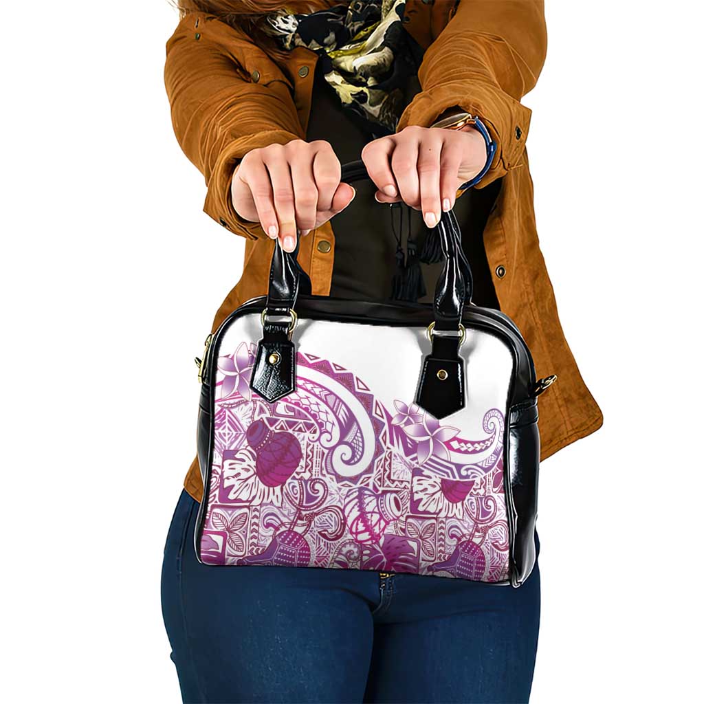 Aloha Hawaii Tapa Shoulder Handbag Vibrant Fuchsia Hawaiian Ipu - Polynesian Pride