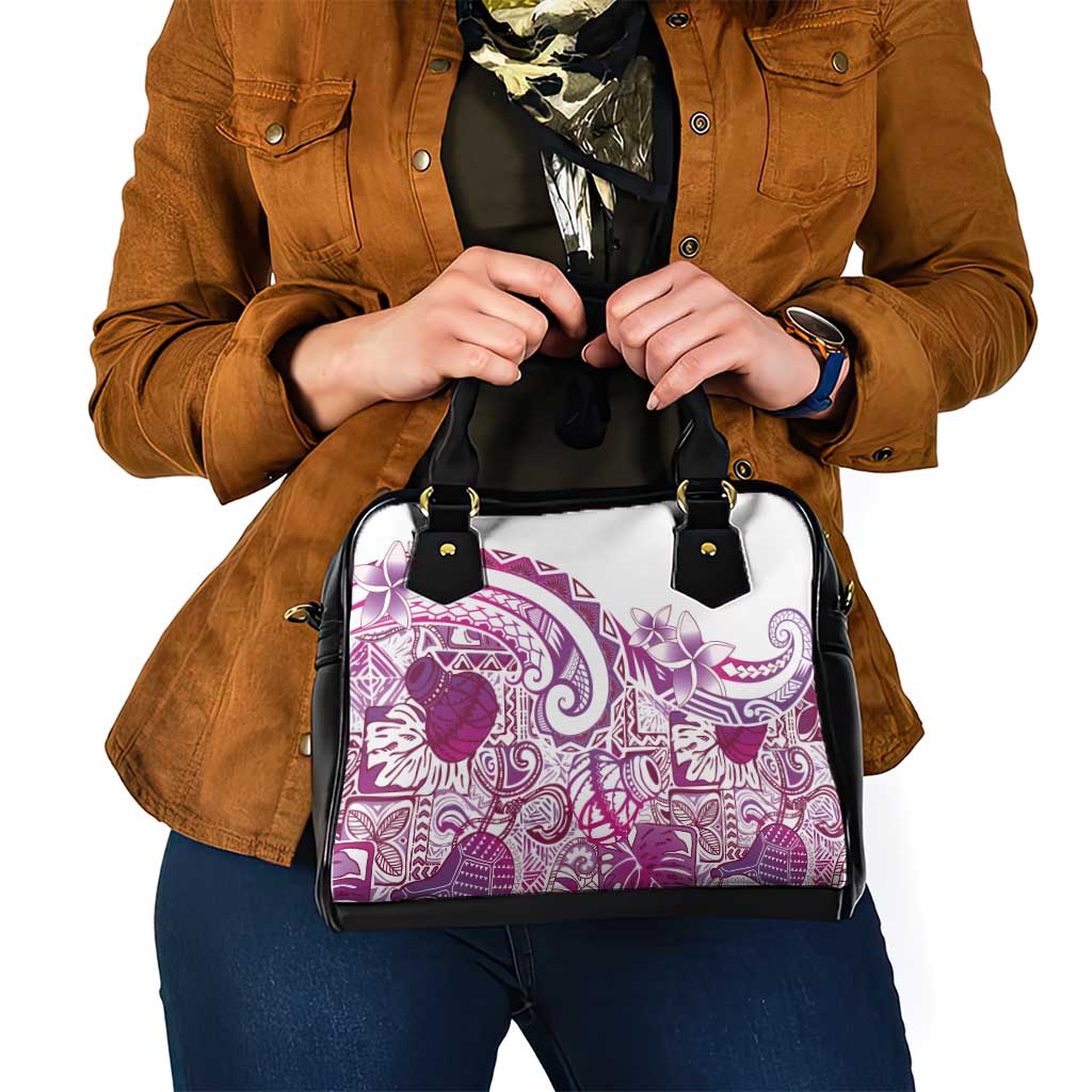 Aloha Hawaii Tapa Shoulder Handbag Vibrant Fuchsia Hawaiian Ipu - Polynesian Pride