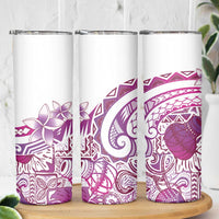 Aloha Hawaii Tapa Skinny Tumbler Vibrant Fuchsia Hawaiian Ipu LT7 - Polynesian Pride
