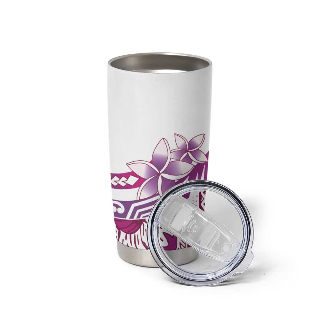 Aloha Hawaii Tapa Tumbler Cup Vibrant Fuchsia Hawaiian Ipu - Polynesian Pride