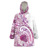 Aloha Hawaii Tapa Wearable Blanket Hoodie Vibrant Fuchsia Hawaiian Ipu LT7 One Size Fuchsia - Polynesian Pride
