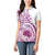 Aloha Hawaii Tapa Women Polo Shirt Vibrant Fuchsia Hawaiian Ipu - Polynesian Pride