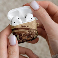 Samoa Mamanu Siapo Mocha AirPods Case Tatau Malie LT7 - Polynesian Pride