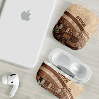 Samoa Mamanu Siapo Mocha AirPods Case Tatau Malie LT7 - Polynesian Pride