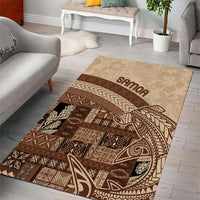 Samoa Mamanu Siapo Mocha Area Rug Tatau Malie LT7 - Polynesian Pride