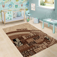 Samoa Mamanu Siapo Mocha Area Rug Tatau Malie LT7 - Polynesian Pride