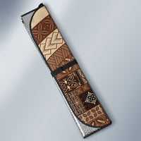 Samoa Mamanu Siapo Mocha Auto Sun Shade Tatau Malie LT7 - Polynesian Pride