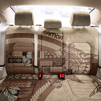 Samoa Mamanu Siapo Mocha Back Car Seat Cover Tatau Malie LT7 - Polynesian Pride
