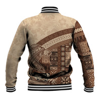 Samoa Mamanu Siapo Mocha Baseball Jacket Tatau Malie LT7 - Polynesian Pride