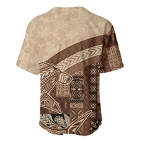 Samoa Mamanu Siapo Mocha Baseball Jersey Tatau Malie LT7 - Polynesian Pride