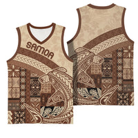 Samoa Mamanu Siapo Mocha Basketball Jersey Tatau Malie LT7 - Polynesian Pride