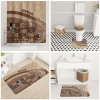 Samoa Mamanu Siapo Mocha Bathroom Set Tatau Malie LT7 - Polynesian Pride