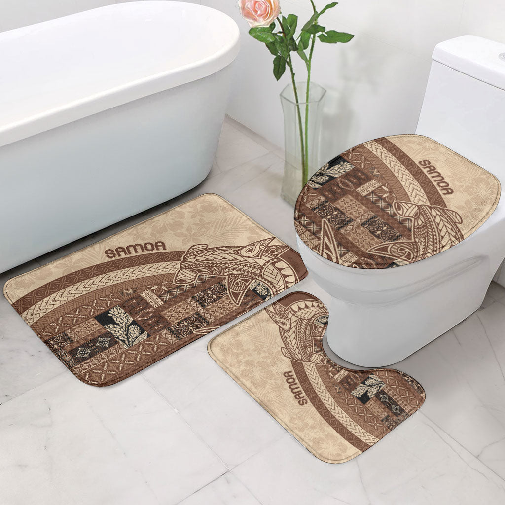 Samoa Mamanu Siapo Mocha Bathroom Set Tatau Malie LT7 - Polynesian Pride