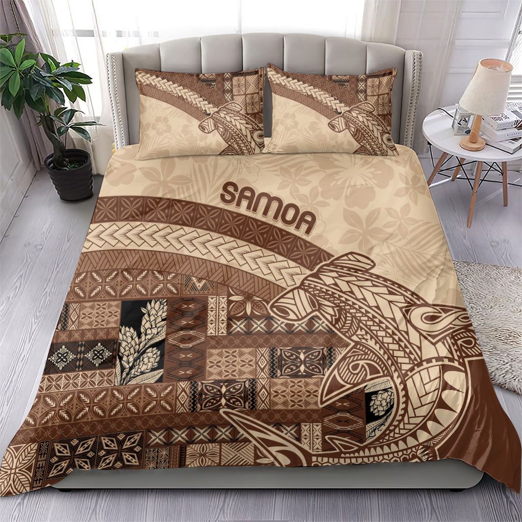 Samoa Mamanu Siapo Mocha Bedding Set Tatau Malie LT7 - Polynesian Pride