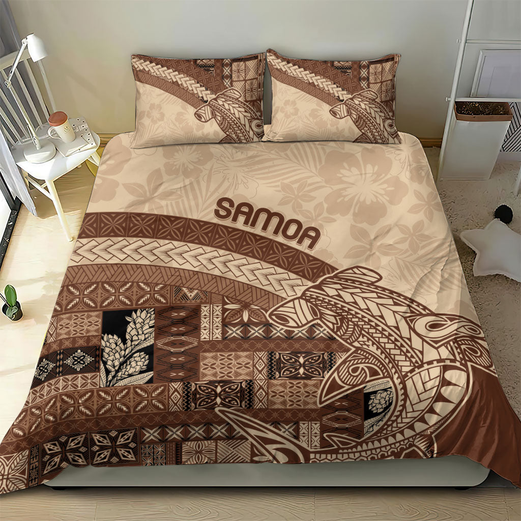 Samoa Mamanu Siapo Mocha Bedding Set Tatau Malie LT7 - Polynesian Pride